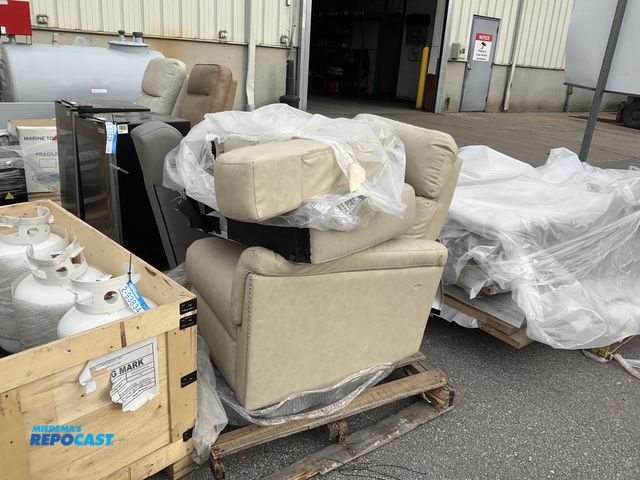 Lot 2-93836 - Lot of (1) Partial Side of 55” RV Electric Reclining Loveseat for 2022 CR Redwood, Velluto Sandstone...