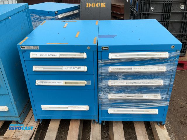 Lot 2-33815 - 5-Drawer &amp; 4-Drawer Storage Cabinets. Each approx. 22.5” x 28” x 30”.