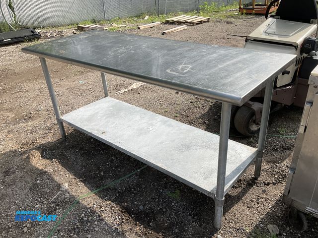 Lot 2-99018 - Table Stainless steel prep table with bottom shelf 72” x 30” x 35”