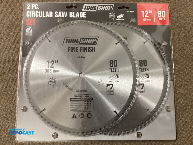 Lot 2-76568 - New two pack of Tool Shop 12” 80 tooth fine finish carbide saw blades.