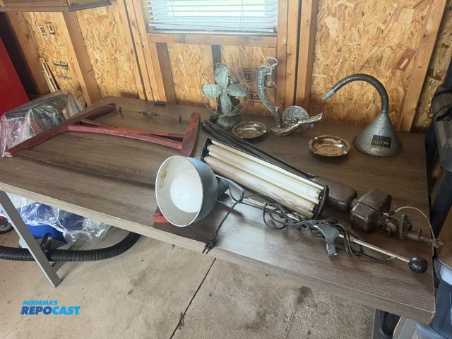 Lot 2-18031 - Lot of (8) vintage/antique items, includes: a Kenmore desk fan (unknown working condition), a Huffy ...