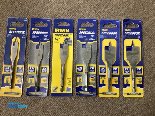Lot 2-74266 - New Irwin 6 piece Blue-groove speedbor set. 1/2”- 1-1/4”.  Stubby shank for tight spaces.