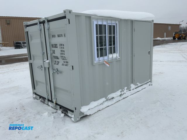 Lot 2-42122 - New 10’ Job Site Storage Container, 123-1/2”x72-1/2”x79” tall overall, Swing Doors on One End with 6...