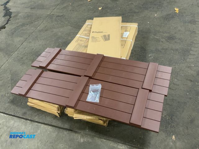 Lot 2-23691 - (5) Boxes of (2) PlyGem Shutters, Terra Brown, 15”x63” B&amp;B Shutter, 14.5”x 63”x1.5”