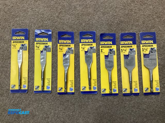 Lot 2-77651 - New New Irwin 7 piece Blue-groove speedbor set. 1/2”- 1-1/2". Stubby shank for tight spaces.