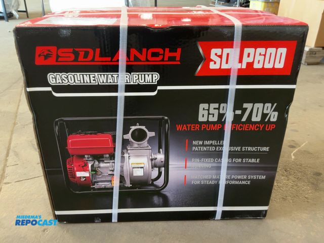 Lot 2-41935 - New SDLANCH SDLP600 Gasoline 3" Water Pump, 4.2kw Gas Engine with Recoil Start