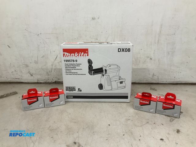 Lot 2-99054 - Makita DX08 dust collection system, and (4) Makita replacement HEPA filters