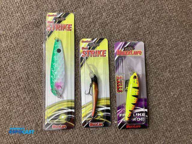 Lot 2-95847 - Three new MaxxLure Maxx strike lure baits.