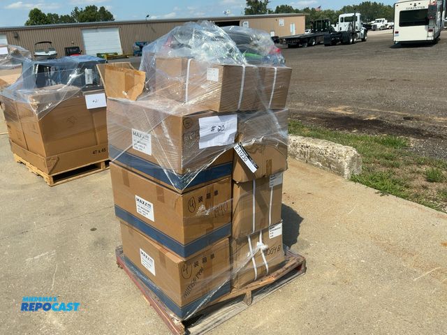 Lot 2-11230 - Skid of Rolls of Wire for Lighting, Trailer Electrical Cords, and Air Hoses, See Pictures for Invent...