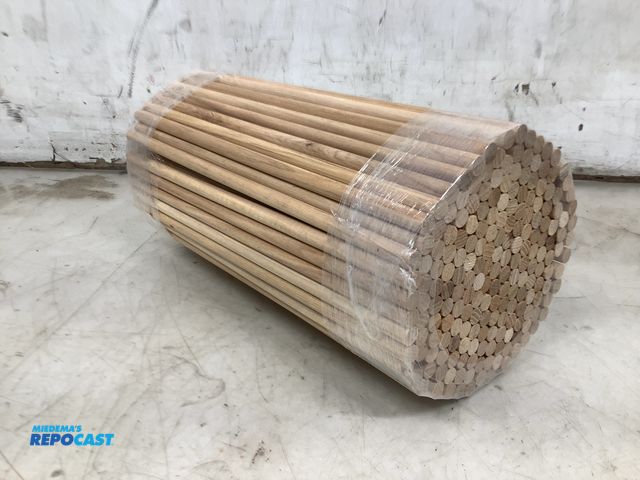 Lot 2-93517 - 200 New Pieces of unfinished hickory dowels 3/8” x 12”