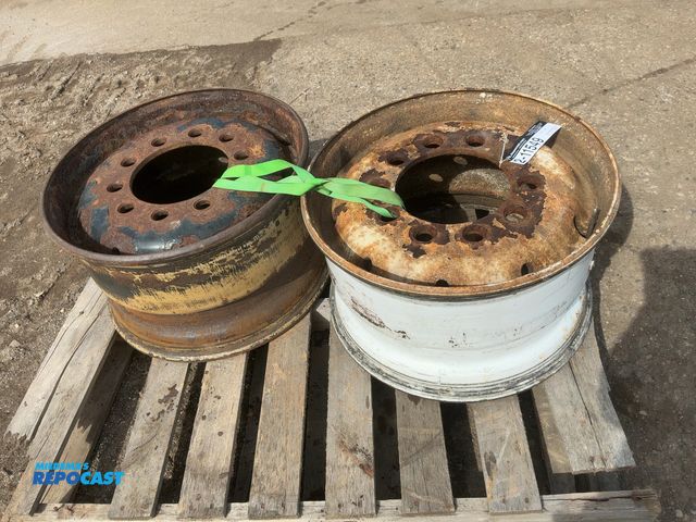 Lot 2-11549 - (2) Steel 22.5”x12.25” Bud Pilot Semi Wheels for Float Steer Tires