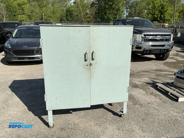 Lot 2-76957 - Light blue storage cabinet 24”x48.5”x53”