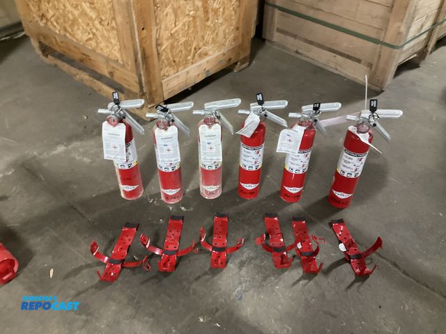 Lot 2-21010 - (6) 2-1/2 lb dry chemical fire extinguishers with metal wall mount brackets, all were last inspected...