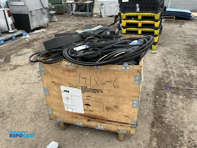 Lot 2-94683 - Crate of Miscellaneous Belts and Accessories- Some used, some new