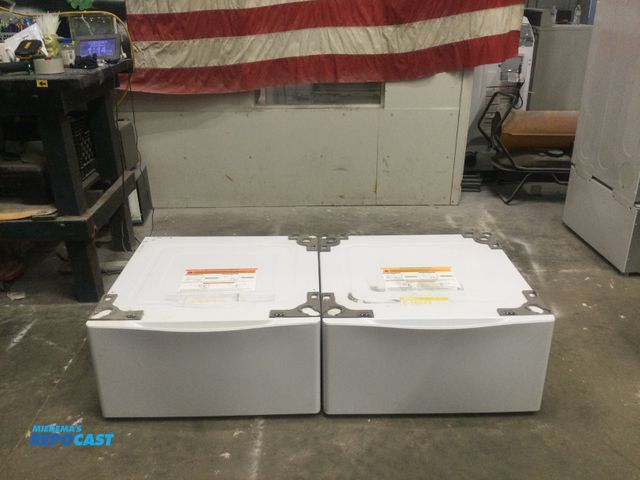 Lot 2-56642 - LG pedestals a set of storage pedestals for front load washer and dryers
27x12 in