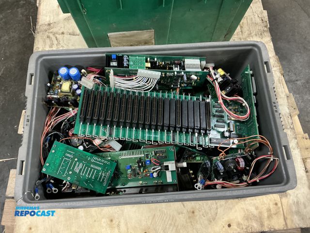 Lot 2-93869 - Plastic Tote of Miscellaneous Circuit Boards