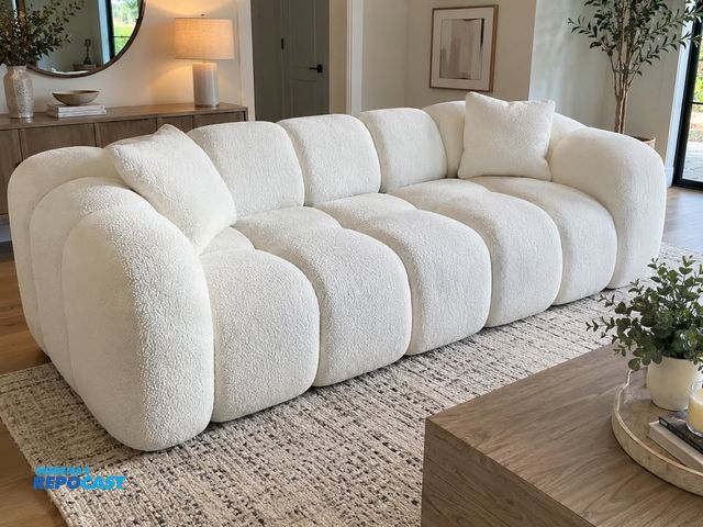 Lot 2-62818 - 84" Cloud Couch - Oversized Deep Seat 3-Seater Sofa