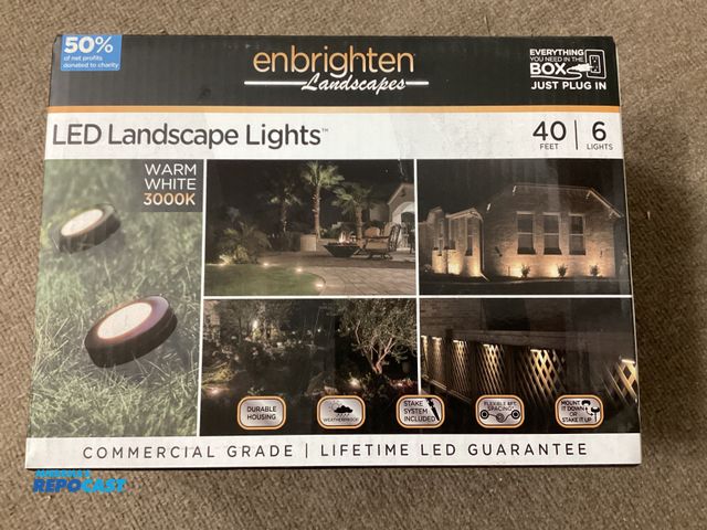 Lot 2-92899 - New enbrighten Landscapes LED landscape lights. Warm White 3000K. Commercial grade for permanent out...