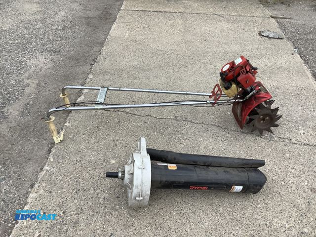 Lot 2-71877 - Mantis Rototiller and a Ryobi Trimmer Plus BV720r