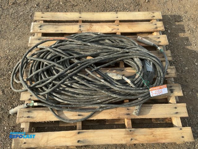 Lot 2-40846 - Skid of assorted used welding leads