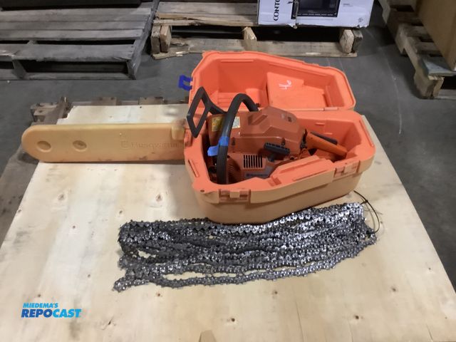 Lot 2-35048 - Husqvarna 55 Air Injection Chainsaw with 18” Bar, Case, and Extra Chains