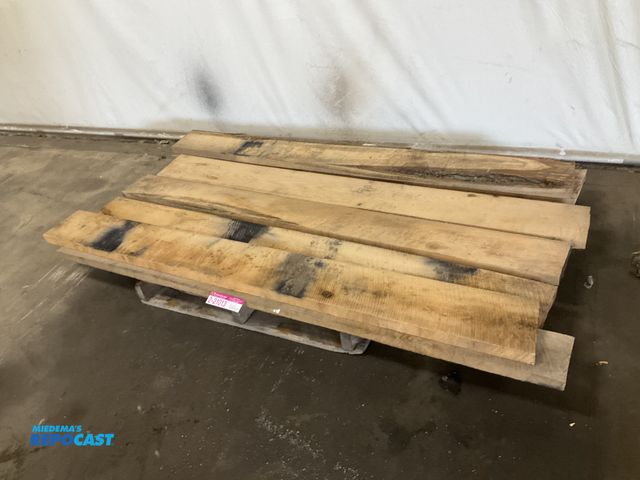 Lot 2-21013 - (7) rough sawn White Oak Boards 1-1/2” - 1-3/4” thick, 6’ 10” lengths, widths from 7-3/4” to 9”