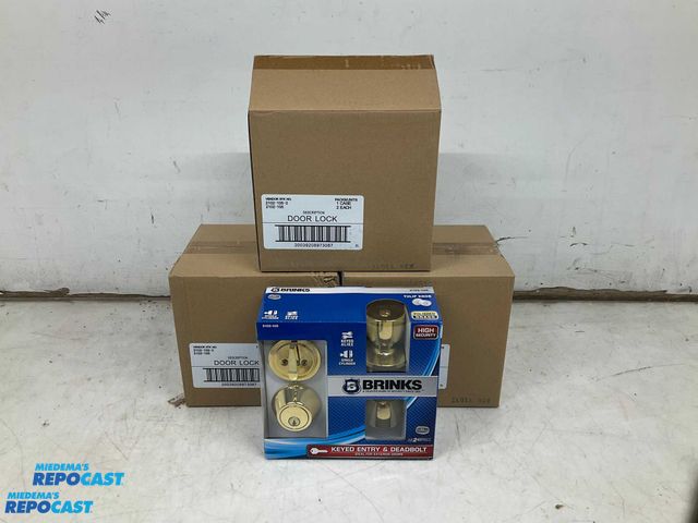 Lot 2-92487 - (6) Brinks #2102-105 Keyed Entry Lock with Deadbolt - Fits All Doors