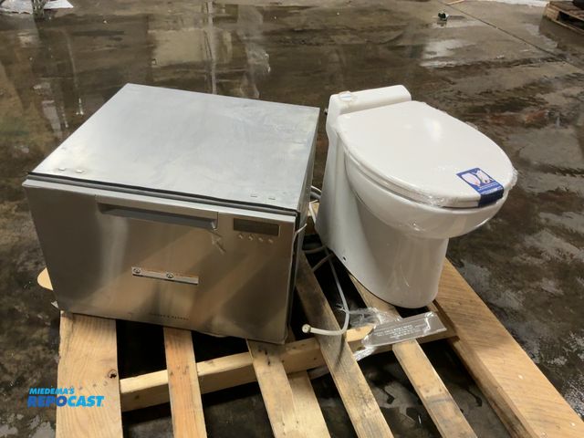 Lot 2-13331 - Fisher &amp; Paykel Countertop Dishwasher and a SaniMarin Toilet