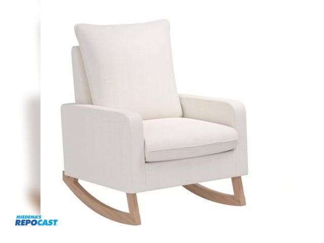 Lot 2-27314 - NOVOGRATZ NS007WHO Zayne Rocking Chair in Ivory / Off-White, size: 36 in.L x 29 in. W x 36.5 in.H