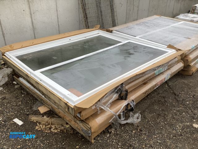 Lot 2-74478 - 4 White framed glass slider doors, 81.5”x72.5”
