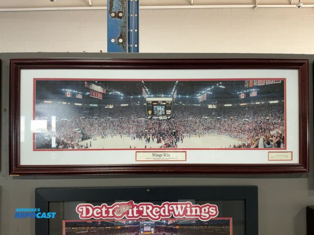 Lot 2-53313 - Framed “Wings Win” 1997 Stanley Cup Finals Game 4 Panoramic Picture