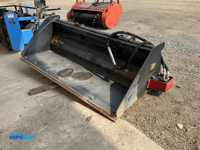 Lot 2-61333 - Raytree RMRB72 Power Rake Bucket Skid Steer Attachment 72” Quick Attach Hydraulic Powered