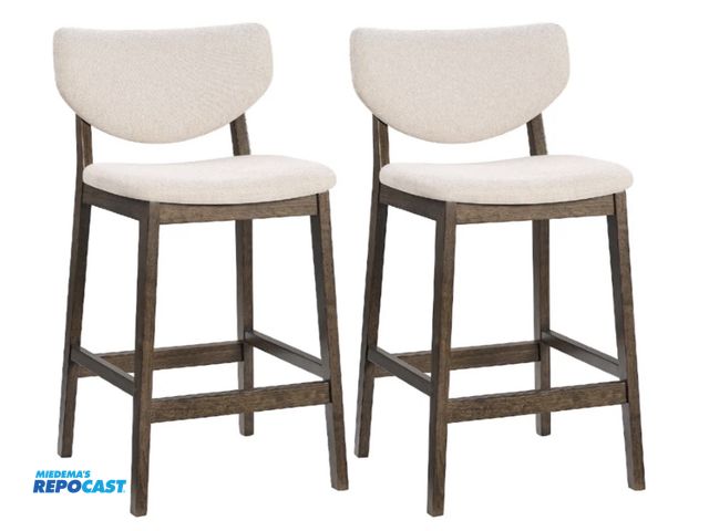 Lot 2-18308 - (2) New PrimeZone MT133160607 Tan Cushioned Bar Stools