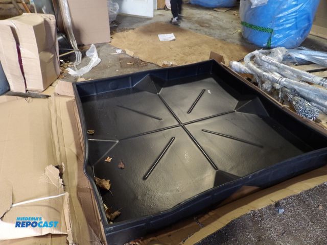 Lot 2-53105 - new ultra transformer/utility tray 48" x 48" spill tray, black, 50 gallon capacity made in USA, #ult...