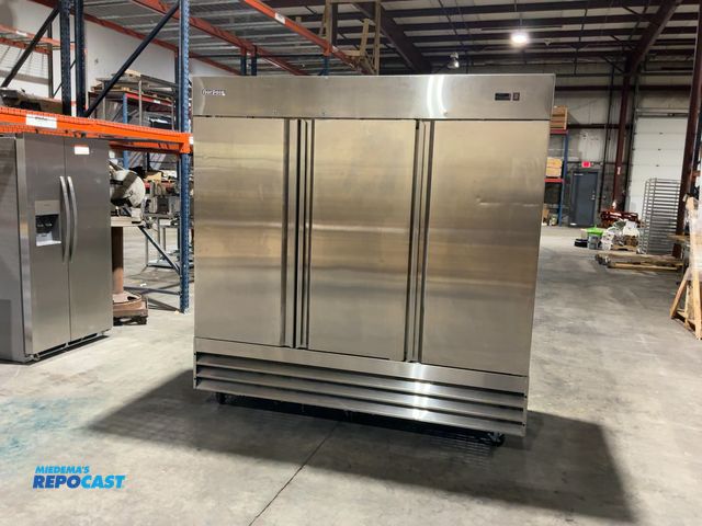 Lot 2-46485 - Norpole  72 cu. ft. 3-Door Commercial Upright Freezer in Stainless Steel