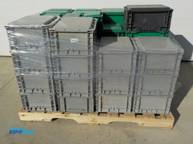 Lot 2-37890 - Lot of approx (75) Orbiz and SSI Schaefer plastic storage totes, various sizes