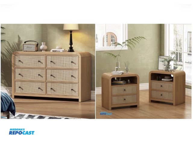 Lot 2-15572 - Oak &amp; Sparrow Dresser and Nightstand Set, Models 2171-2DKLZ and 2171-6DKLZ - New in Box