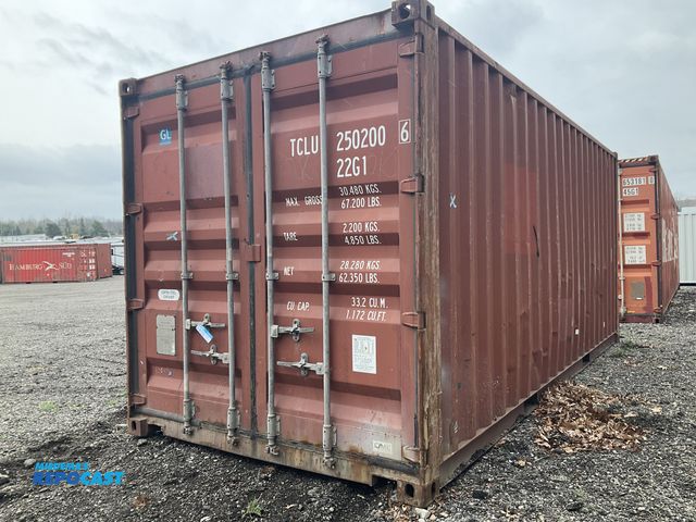 Lot 2-91550 - 20’ Metal Stackable Lockable Shipping/Storage Container