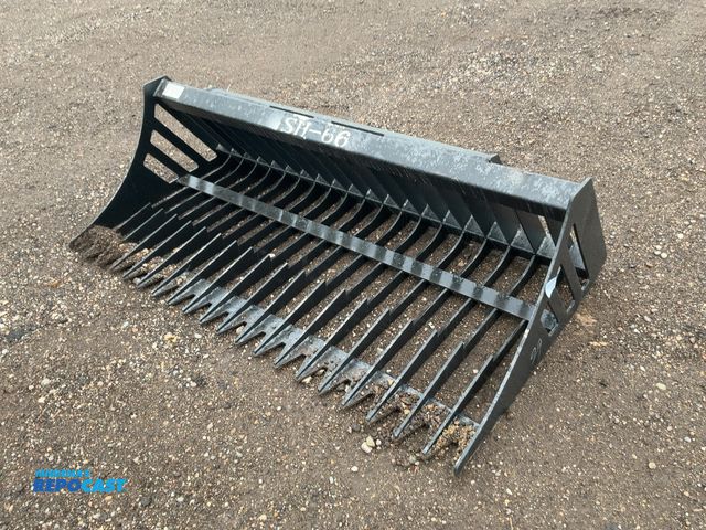 Lot 2-44396 - New Chery Industrial 66" Rock Bucket Skid Steer Attachment, Universal Quick Attach, Approx. 3” Tine ...