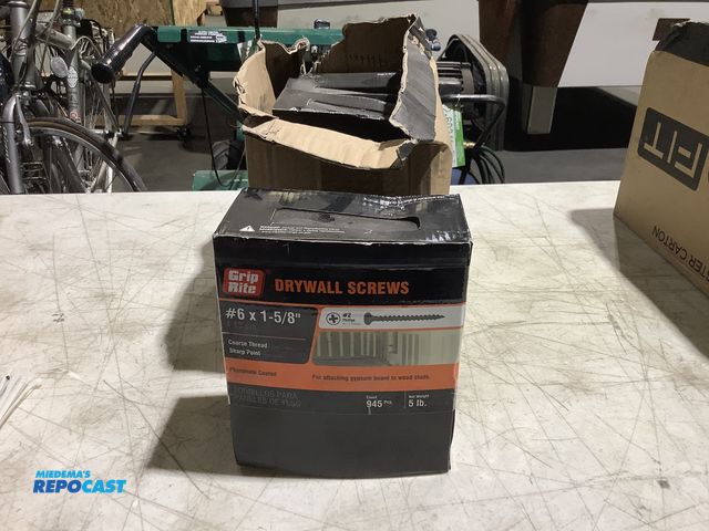 Lot 2-39464 - (3) 5lb Boxes of Grip Rite #6 1 5/8” Drywall Screws, #2 Phillips Head.