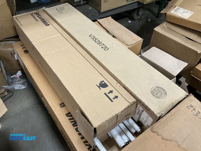 Lot 2-64003 - 4 boxes of 4’ bulbs. Approximately 18 F48 T12 bulbs and approximately 30 F40 T23 bulbs. Additionally...