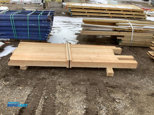 Lot 2-19680 - 26014 8 cherry posts 5 1/2 x 5 1/2" x 8-9' long