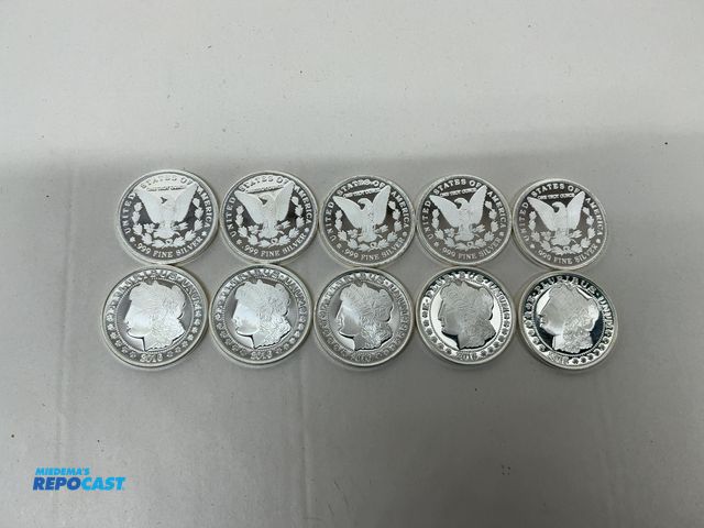 Lot 2-55319 - (10) .999 Fine Silver One Troy Ounce Coins(DOBSON)