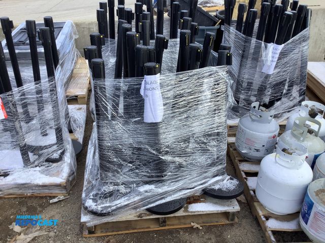 Lot 2-73082 - Skid Lot of (18) Lancaster Black Stanchions