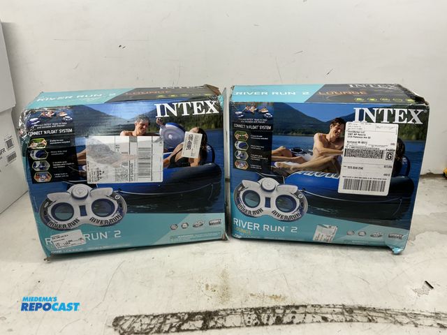Repocast.com - Lot 2-39977 - (2) Intex River Run 2 2-Person Lounge Tubes