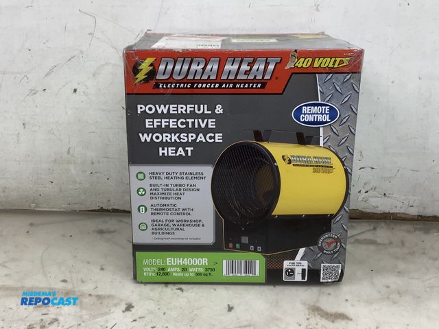 Lot 2-35087 - Dura Heat 240V Heavy Duty Stainless Steel Workplace Heater - Model EUH4000R - 20
Amps, 3750 Watts, 1...