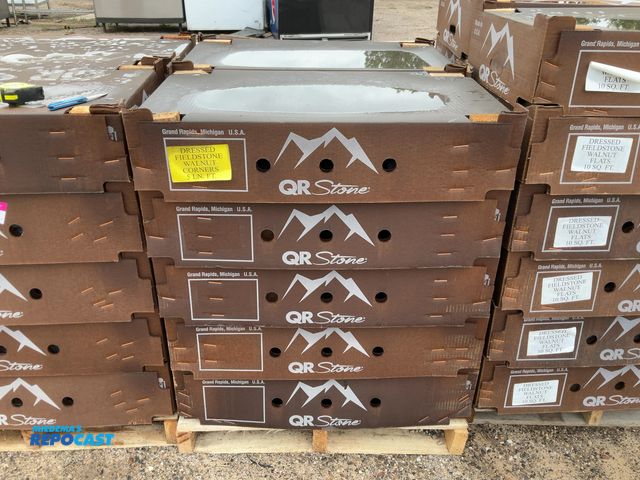 Lot 2-27557 - (10 boxes) of QR Stone dressed fieldstone walnut corners 5 LN. FT per box