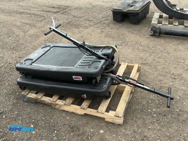 Lot 2-11992 - (2) Used Lincoln 17 Gallon Used Fluid Drain Carts, on casters with handles, 120 volt pump to empty