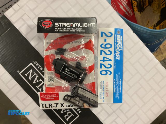 Lot 2-92426 - Streamlight multi-fuel tactical light for subcompact railed handguns, TLR-7 sub.