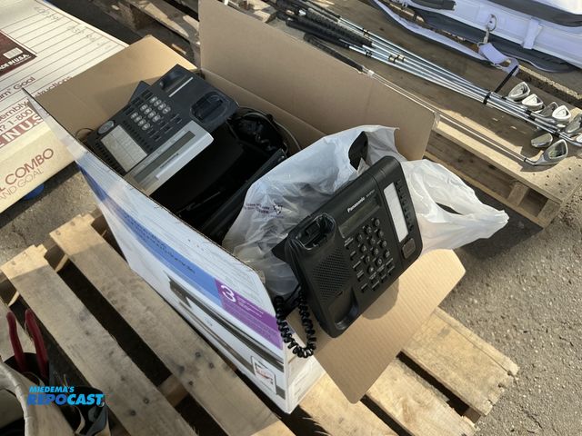 Lot 2-67530 - Panasonic Box full of system company office phones with various model numbers